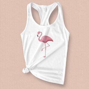 Graphic Flamingo Tank Top – Retro Tropical Summer Tank